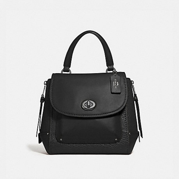 SOLD! Coach Faye Black Leather Bag - Picture 2 of 9